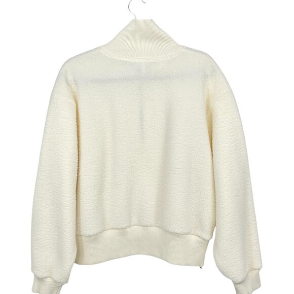 Varley Roselle Sweatshirt Womens Large White Fleece Half Zip Mock Neck Pullover - Picture 5 of 15